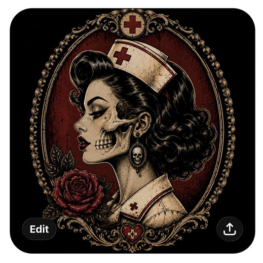 Vintage Cameo with a Skull
