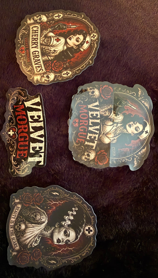 Velvet Morgue Sticker Pack (4-Pack)